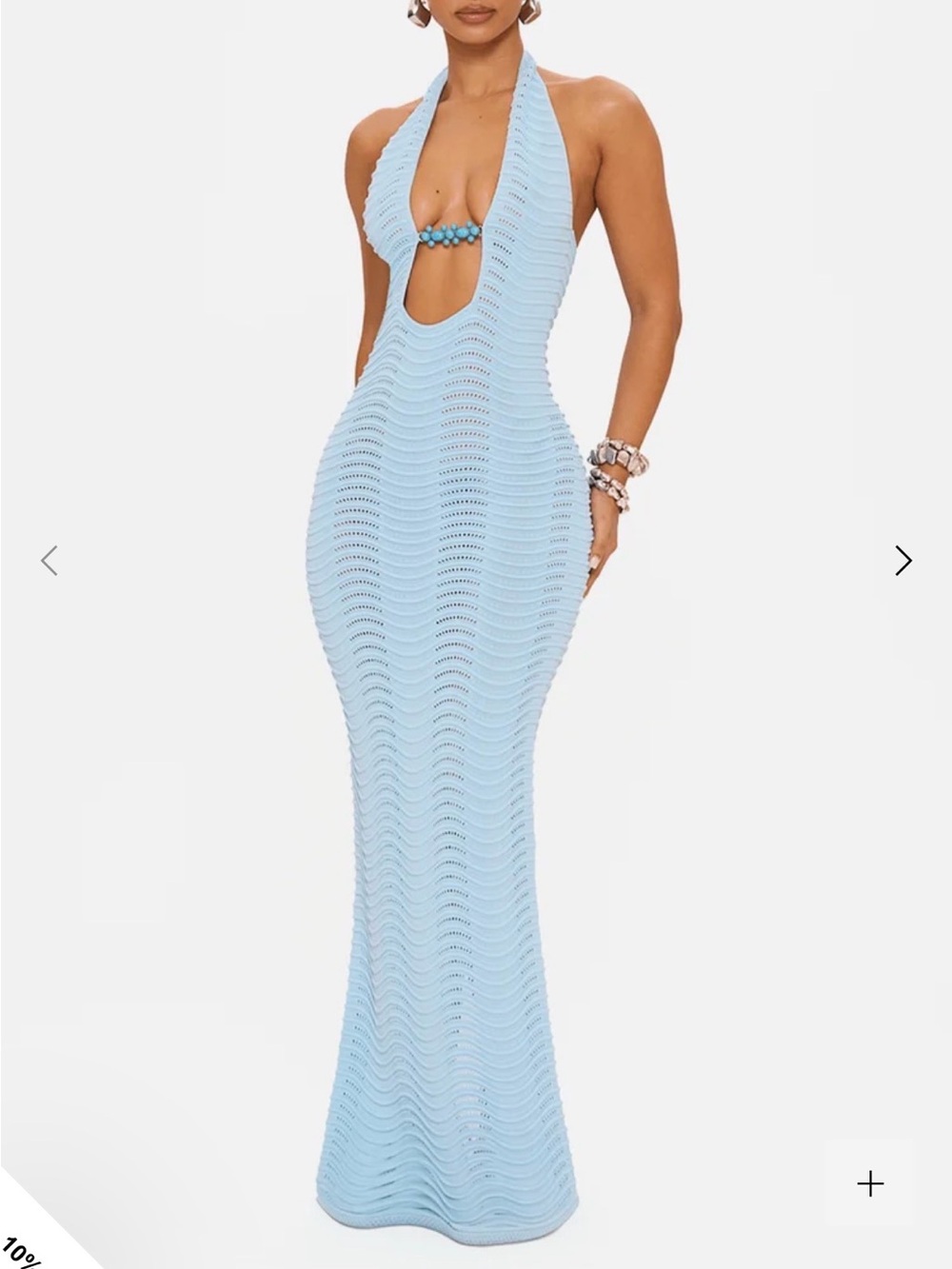 AZURA KNIT MAXI DRESS
Knitted halterneck maxi